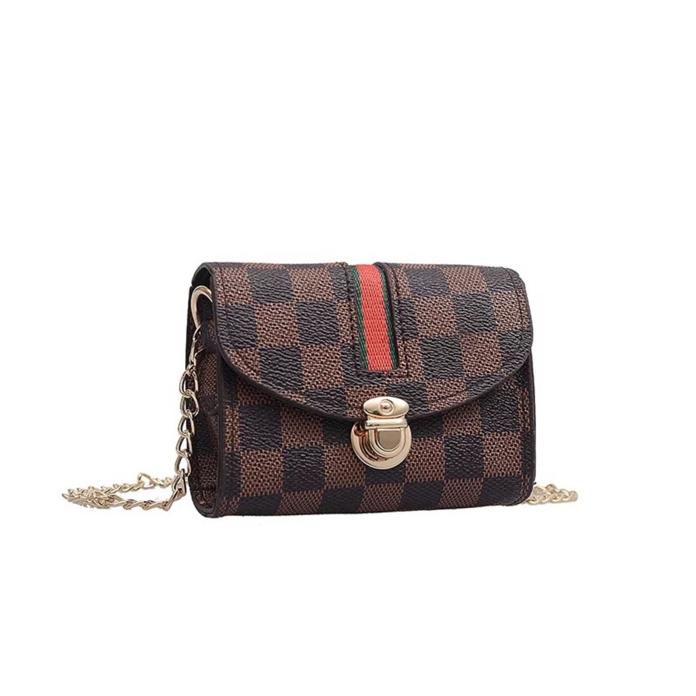 Vintage Fashion Designer Inspired Brown Bag